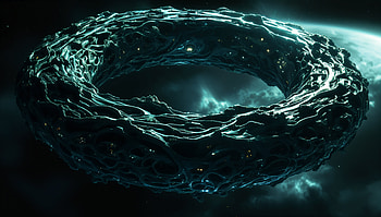 Ringworld Ultra – Futuristic Cosmic Halo Design, ringworld, black hole, space, Sci Fi, vortex HD wallpaper