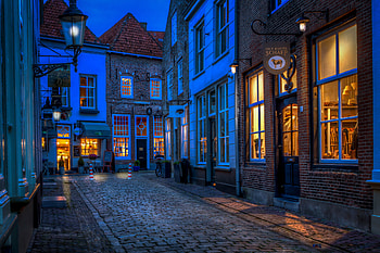 Building, Street, Netherlands, , Cobblestone, Store HD wallpaper