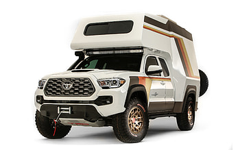 2021, Toyota TacoZilla Tacoma, camper concept, , front view, exterior, new TacoZilla Tacoma, tuning Toyota Tacoma, Japanese cars, Toyota HD wallpaper