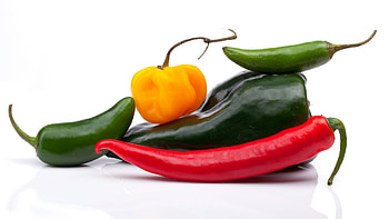 Red pepper, Spicy ingredient, High definition, Fiery background HD wallpaper