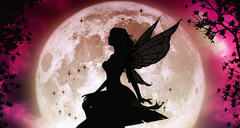 Fairy, abstract, moon, fantasy HD wallpaper