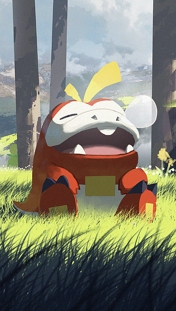 Fuecoco, video game, Pokémon: Scarlet And Violet HD phone wallpaper