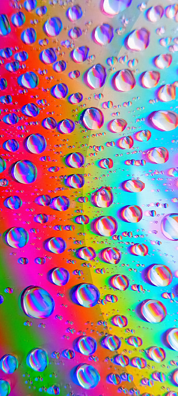 Water droplets on CD, electric blue, magenta, apedits, Love, colorful, sprinkle HD phone wallpaper