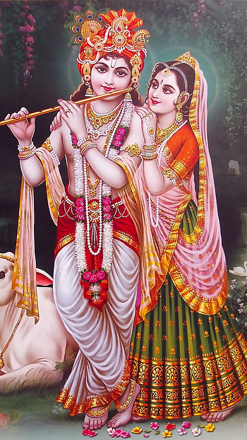 Radha Krishna, Radha, Krishna, Love, Kanha, Murlidhar HD phone wallpaper