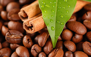 Food, Leaves, Cinnamon, Coffee Beans HD wallpaper