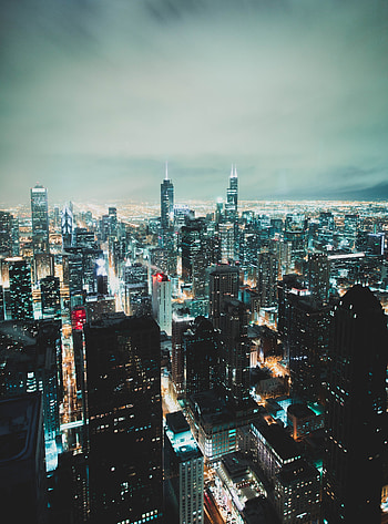 Evening, cityscape, buildings HD phone wallpaper