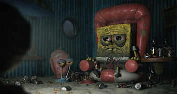 Spongebob Tired, spongebob, cartoons, artist, artstation HD wallpaper