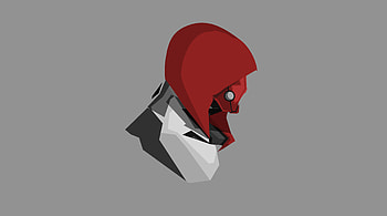 Red Hood Minimalism, red-hood, minimalism, artist, artwork, digital-art, artstation, supervillain HD wallpaper
