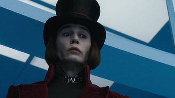 Johnny Depp as Willy Wonka, Quirky character, Classic film adaptation, Memorable performance HD wallpaper