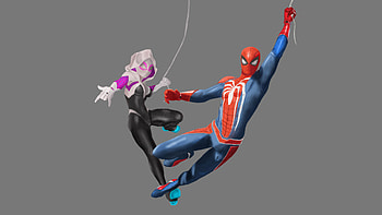 Spiderman Ps4 And Spider Gwen Art, spiderman, ps4-games, games, superheroes, reddit, ps-games, artwork, artist, superheroes, gwen-stacy HD wallpaper