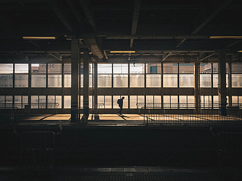 Dark, Silhouette, Miscellanea, Miscellaneous, Platform, Premises, Room, Station HD wallpaper