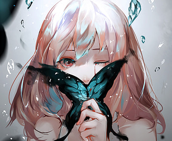 Anime Girl Butterfly Artistic, anime-girl, anime, artist, artwork, digital-art, butterfly HD wallpaper