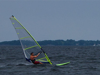 Into the Weather, sea, ocean, storm, windsurfing HD wallpaper