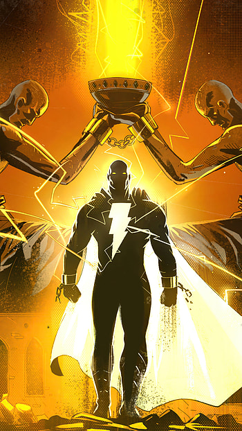 Black Adam, DC villain, silhouette HD phone wallpaper