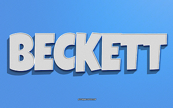 Beckett, blue lines background, with names, Beckett name, male names, Beckett greeting card, line art, with Beckett name HD wallpaper