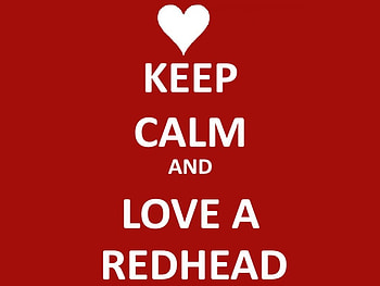 Keep Calm, white, red, funny, redhead, humor HD wallpaper