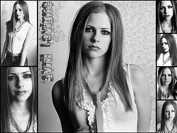 Avril Lavigne, blak and white HD wallpaper