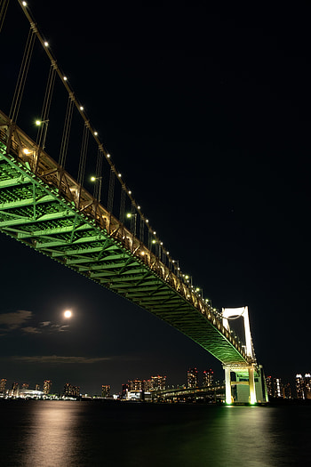 Cities, Night City, City Lights, Bridge, Illumination, Lighting, Tokyo HD phone wallpaper