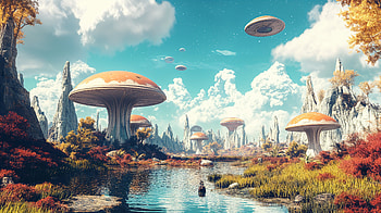 Alien Worlds: A Stunning Sci-Fi Landscape, Sci Fi, alien world, fantasy landscape, alien HD wallpaper