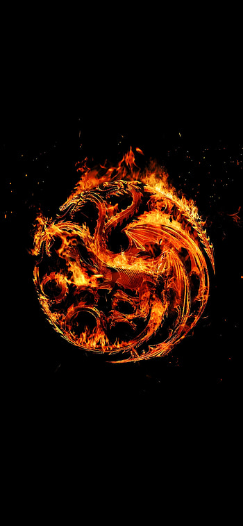 House of the dragon, orange, GOT HD phone wallpaper
