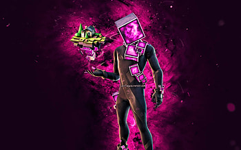 Base Reactive Geometrik, , purple neon lights, Fortnite Battle Royale, Fortnite characters, Base Reactive Geometrik Skin, Fortnite, Base Reactive Geometrik Fortnite HD wallpaper