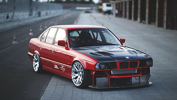BMW E34, bmw, track, car, german HD wallpaper