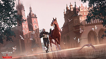 Geralt & Roach, Geralt of Rivia, video game, The Witcher 3: Wild Hunt HD wallpaper