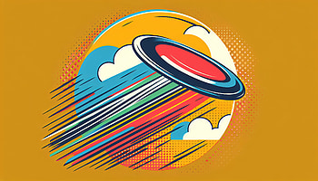 Frisbee Flight Dynamic, frisbee, UFO, space, cloud, retro HD wallpaper
