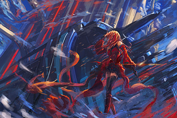 Anime Fantasia Girl , anime-girl, anime, artist, artwork, digital-art HD wallpaper