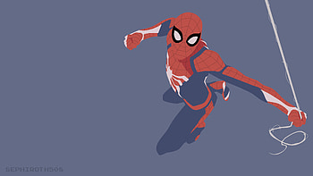 SpiderMan PS4 Minimalist, spiderman, artist, deviantart, artwork, superheroes HD wallpaper