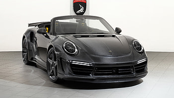Black, Porsche 911 Turbo, convertible HD wallpaper