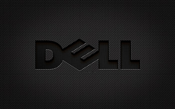 Dell carbon logo, , grunge art, carbon background, creative, Dell black logo, brands, Dell logo, Dell HD wallpaper