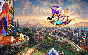 aladdin, city, jasmine, palace HD wallpaper