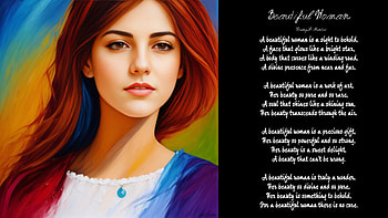 Retro Style Beautiful Woman and Poem, poem, female, oil painting, portrait, retro HD wallpaper