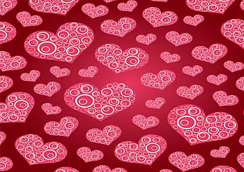Swirly Hearts, pink hearts, swirls, love, red HD wallpaper