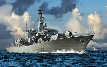 HMS Kent, F78, Royal Navy, British frigate, Type 23 Frigate, warships, drawings of warships HD wallpaper