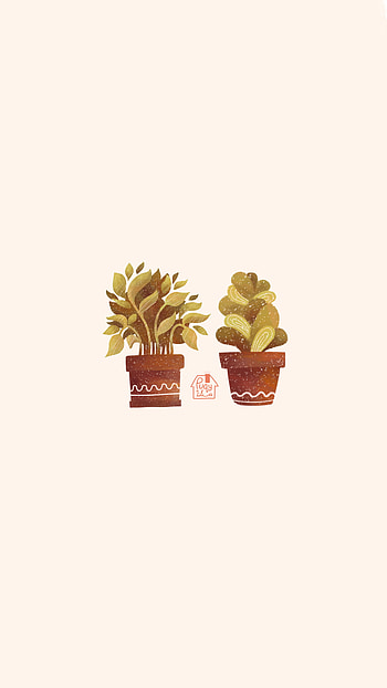 House plant, vascular_plant, Leaves, Art, terrestrial_plant, Pot, Illustration, Plants, Potted_plant HD phone wallpaper