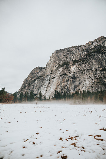 Landscape, Winter, Nature, Snow, Rock, Mountain HD phone wallpaper