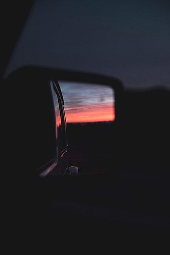 Twilight, Reflection, Dark, Car, Machine, Dusk, Mirror HD phone wallpaper