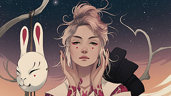 Mask Off Asian Girl , warrior, artist, artwork, digital-art, artstation HD wallpaper