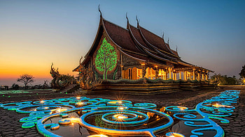 Wat Sirindhorn Wararam Phu Prao, Thailand HD wallpaper