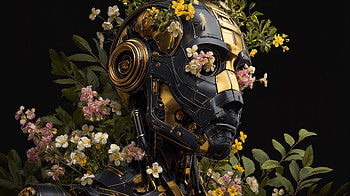 Sci-Fi Robot : Futuristic Floral Android Design, Sci Fi, robot, flower, futuristic, nature HD wallpaper