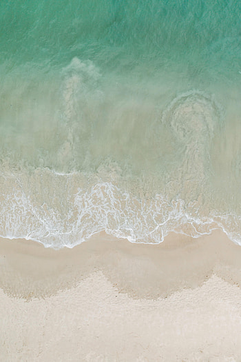 Nature, Sea, Waves, Beach, View From Above HD phone wallpaper