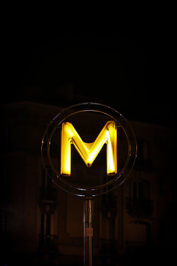 Dark, Illumination, Backlight, Subway, Metro, Letter HD phone wallpaper