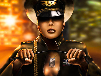 ANGRY COLONEL, abstact, angru, blonde, colonel HD wallpaper