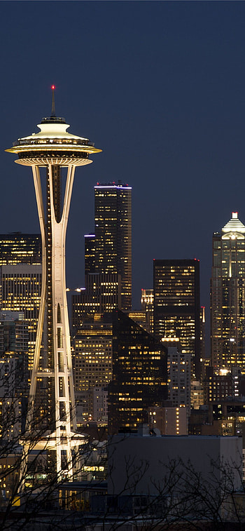 Seattle Skyline, , Serene sea views, Stunning cityscape HD phone wallpaper