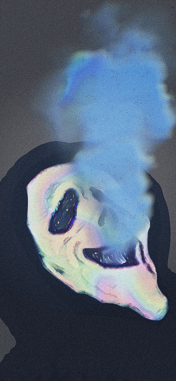 Scream smoking v1.1, movie, ghostface, scream, smoke, 9:16 HD phone wallpaper