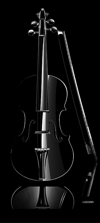 black Violin, Black & White, music, violin HD phone wallpaper