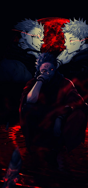 jujutsu kaisen, red, Anime HD phone wallpaper