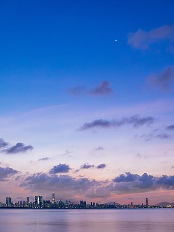 Cities, Water, Twilight, City, Coast, Dusk, View HD phone wallpaper